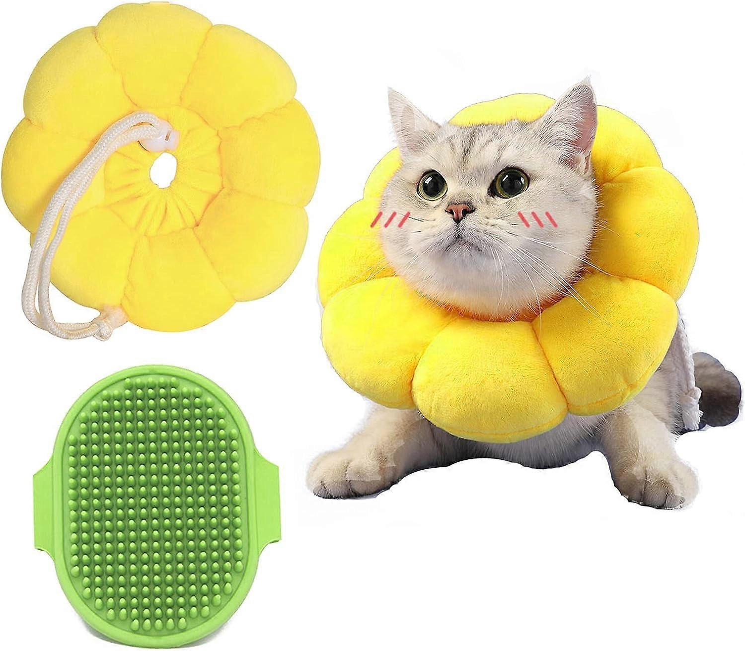 2PCS Collars for Cat Dogs, Soft and Comfortable Adjustable Collars for Cats and Puppies, Anti-Bite Protection, Anti-Licking After Surgery, Infection P