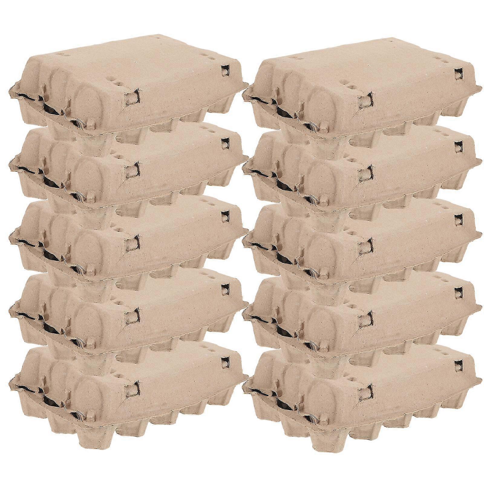 10pcs Eierkarton 15-Schlitz Kühlschrank Eierhalter Papier Eierbehälter Ente Eierablage