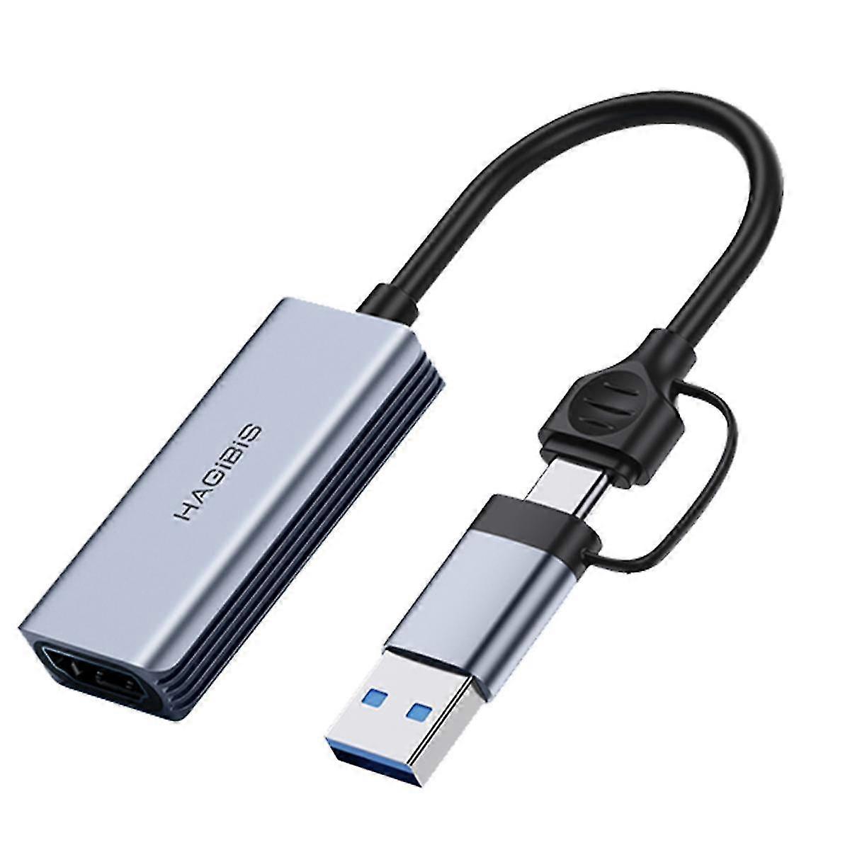 Usb 3.0 Video Capture Card With Pd Port Fast Charging -compatible To Usb/type-c Game Live Streaming Video Recorder