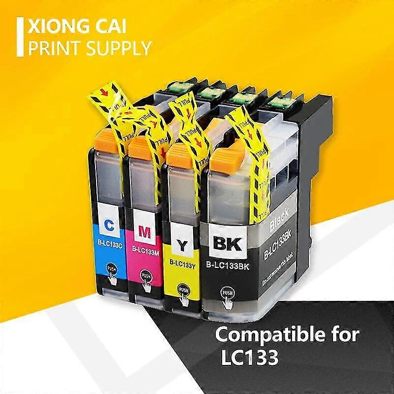 high quality4x Compatible Ink Cartridge For Brother Lc133 Mfc-j245 J470dw J475dw J650dw J870dw Dcp-j152w J172w J552dw J752dw Printer Lc133xl