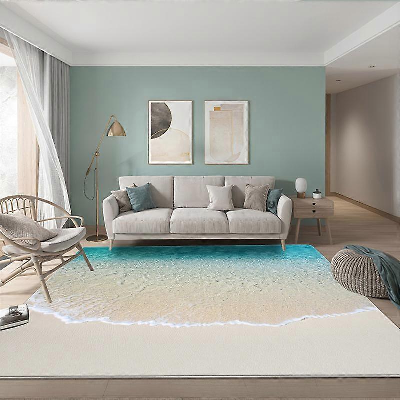 Covoare 3D pentru camera de zi valuri mari Beach Camera pentru copii covor albastru Kichen Mat podea covor Modern Entracnce Mat Home baie covoare