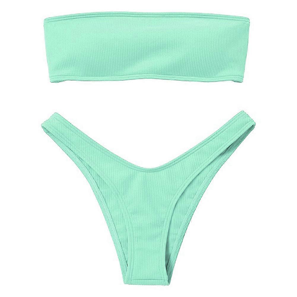 Solid Color Bikini with Open Back, Chest Padding, and High Elasticity for Women - Sexy Swimwear for Beach and Pool