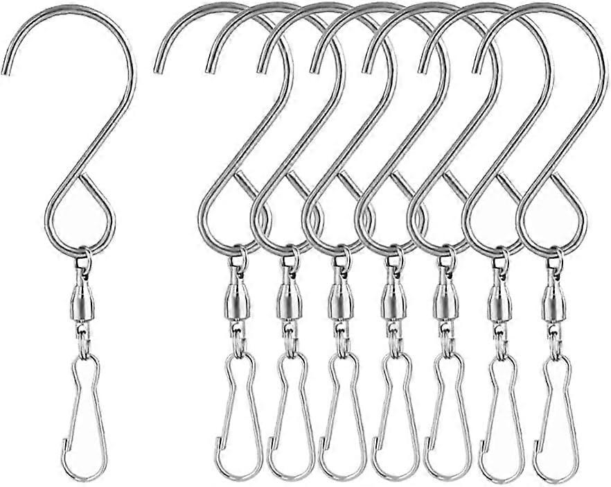 Swivel Hook Clip - Windproof S Hook Clip for Hanging Wind Chimes Flower Baskets