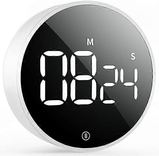Digital Kitchen Timer: Large Magnetic Countdown LED Timer with 3-Level Volume and Strong Magnet, Eas
