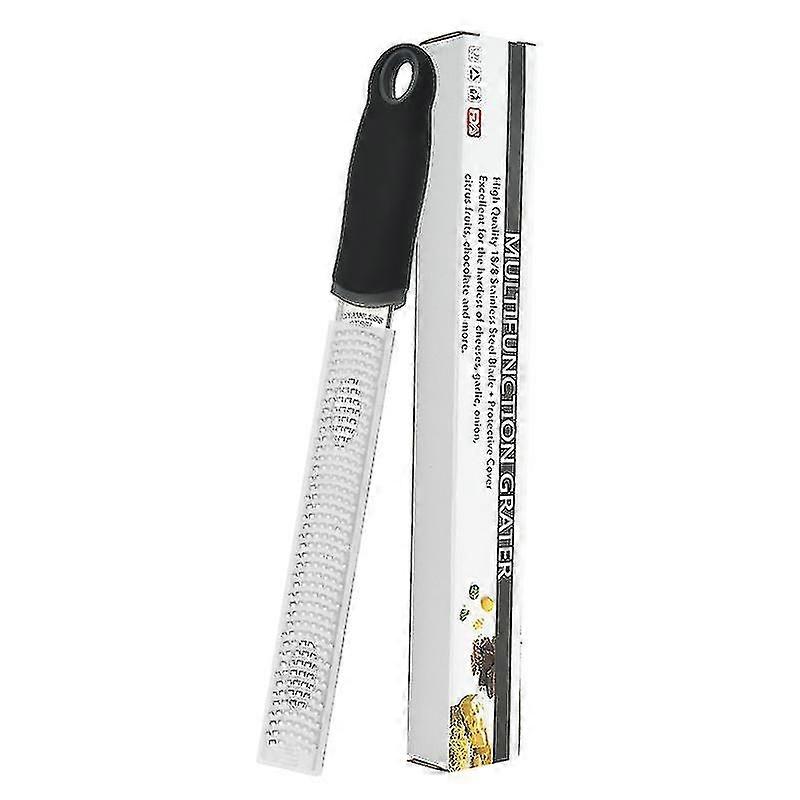 Microplane Zester Grater In Black Color For Citrus, Parmesan, Ginger, Chocolate And Nutmeg With Fine Blade