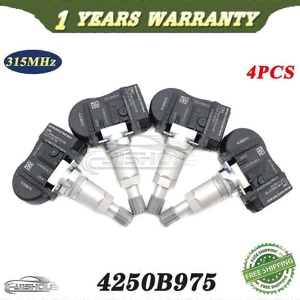 4PCS Tire Pressure Sensor TPMS For Mitsubishi Mirage 2014-2020 315MHZ 4250B975