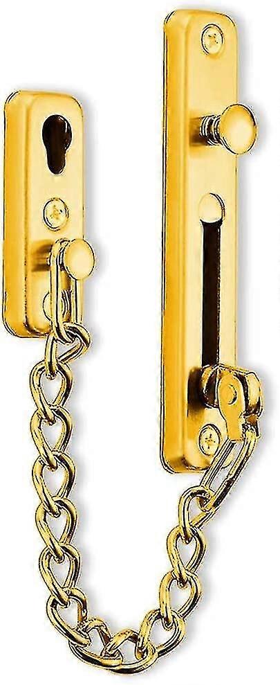 Door Chain Stainless Steel Security Chain Lock, Gold Door Chains Sliding Bolt Latch Guard Safety Catch, Security Private Door Lock With 4 Scr
