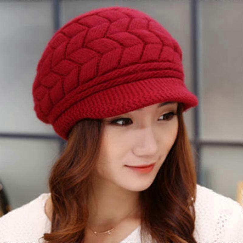 Womens Hat Beret Winter Thermal Caps