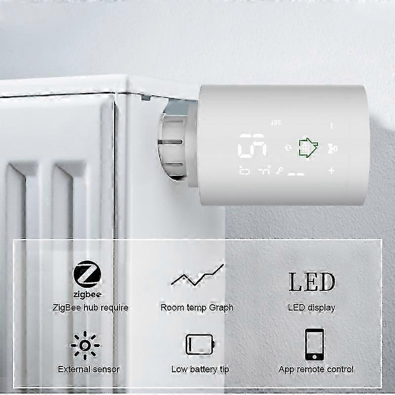 5x Tuya Zigbee Smart Termostat Radiatorventil Trv Programmerbar For Alexa Google