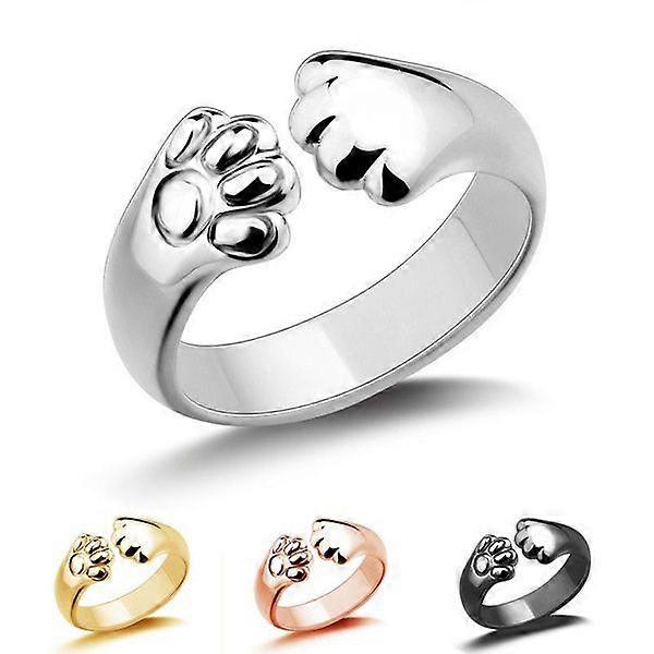 Inel de labă de pisică drăguț [argintiu]