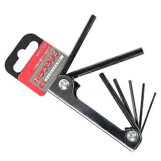 7Pcs/Set Multifunctional Foldable Allen Wrench Metric Hex Spanner Repair Tools