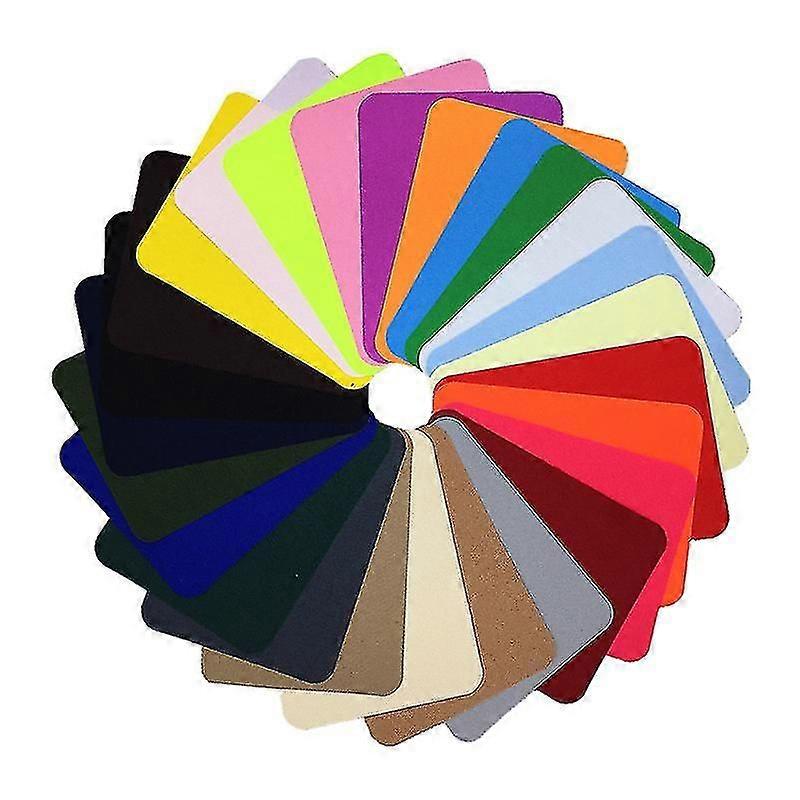 26pcs Iron On Denim Patches Colorful Iron On Fabric Patch Repair Patches, Denim Cloth Patch