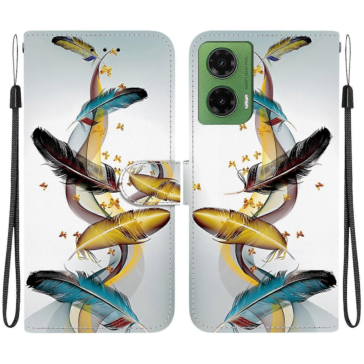 Drawing Leather Case For Motorola Moto G35