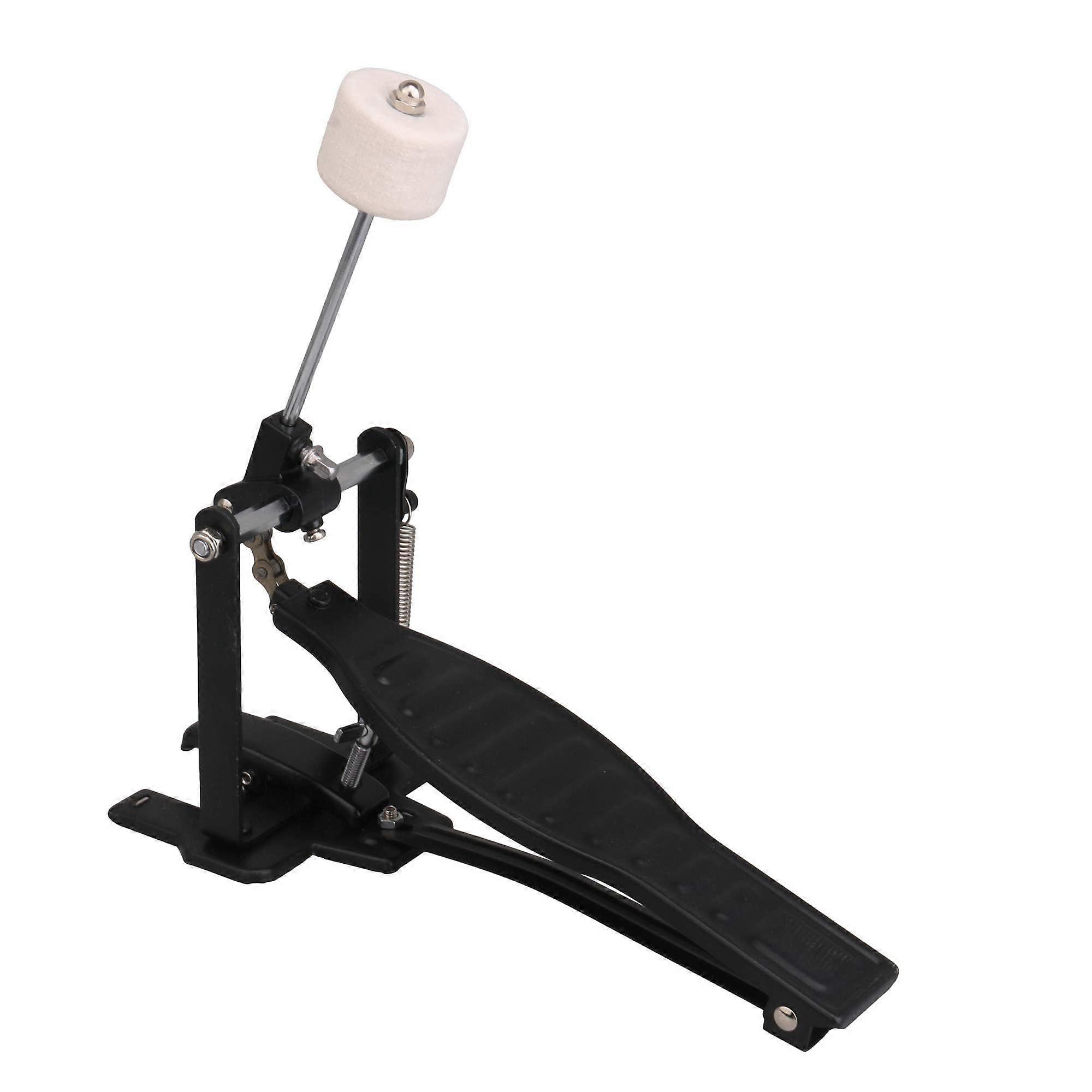 Single Bass Drum Pedal with Mallet - Drum Foot Pedal for Drum Kit, Percussion Instrument Kick Pedal, Single Chain Drive, Includes Drum Stool