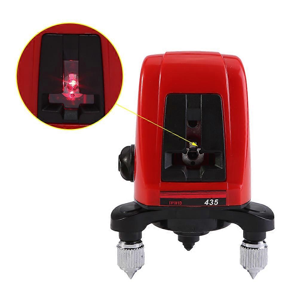 1pc AK435 Red Cross Laser Level 360 Degree Rotation 2 Line 1 Highlighted Point