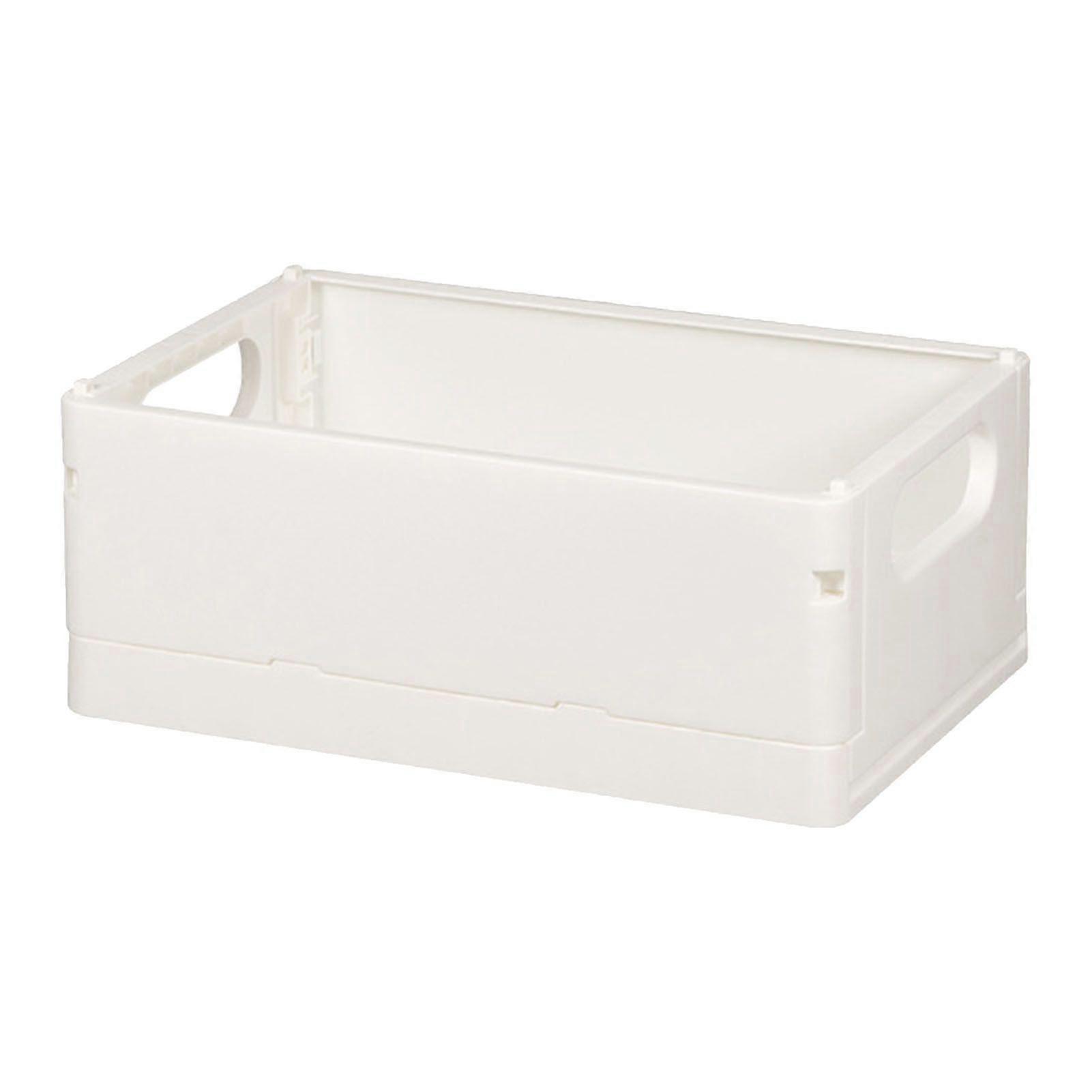 Foldable Storage Basket Plastic Multipurpose Durable Desk Container Folding Closet Container for Toys Cosmetics Small