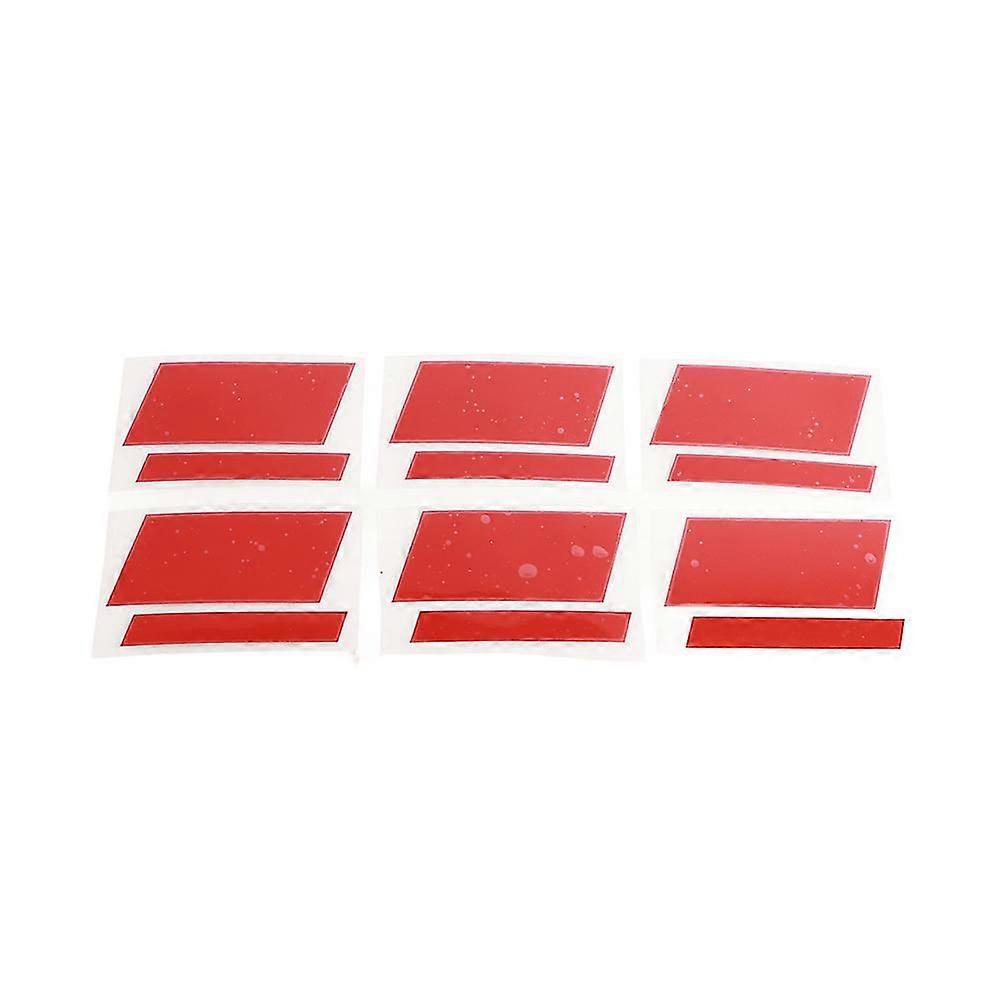 Red Reflective Car Wheel Rim Decals - 6pcs, 7x5cm, compatible with 18-21in Wheels
