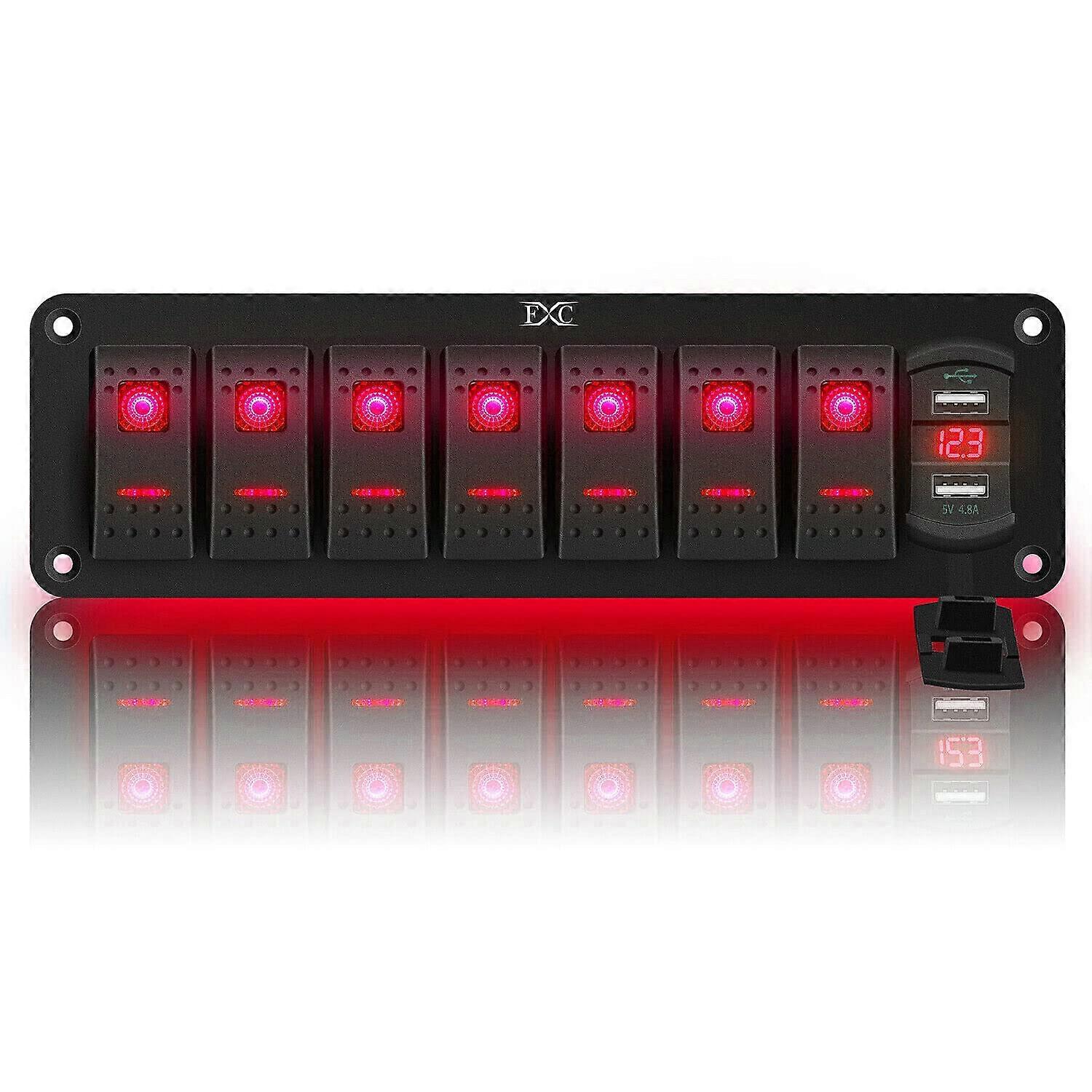 7 gang rocker switch panel for boat and car