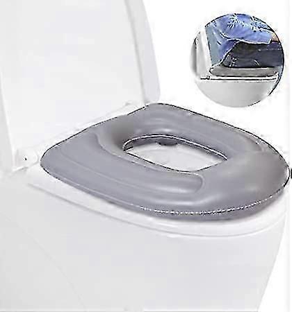 Cuscino gonfiabile per sedile WC, cuscino a ciambella rialzato, sedile WC regolabile in altezza, cuscino di supporto per WC in PVC per adulti, anziani, disabili, TA