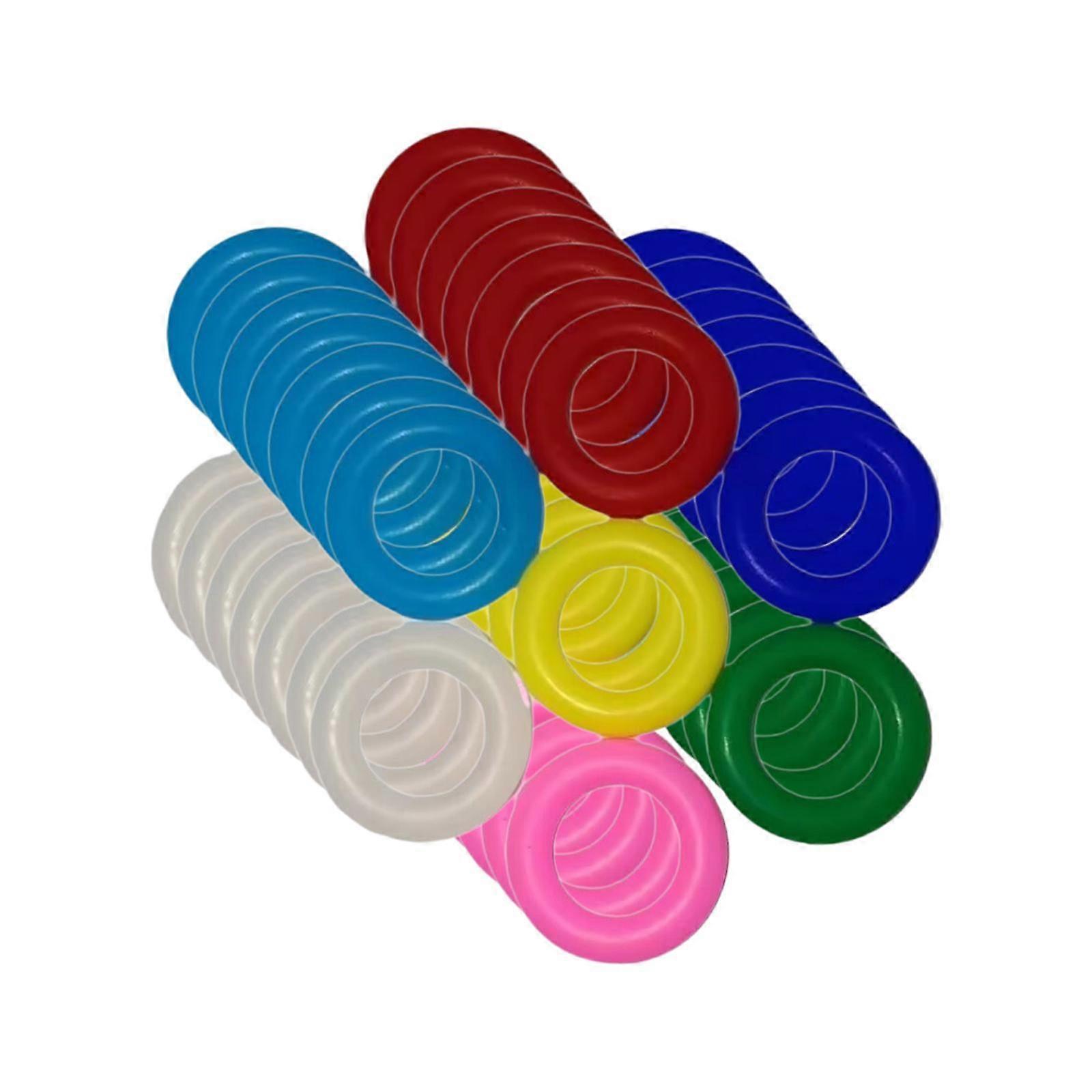 100Pcs Bird Foot Rings Recognition Rings Mixed Color Markers Random