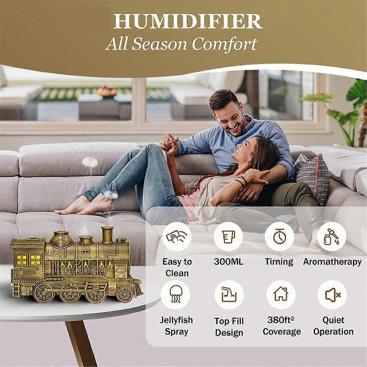 Remote Control Humidifier Train Diffusers for Essential Oils Aroma Diffuser for Bedroom Home US Plu