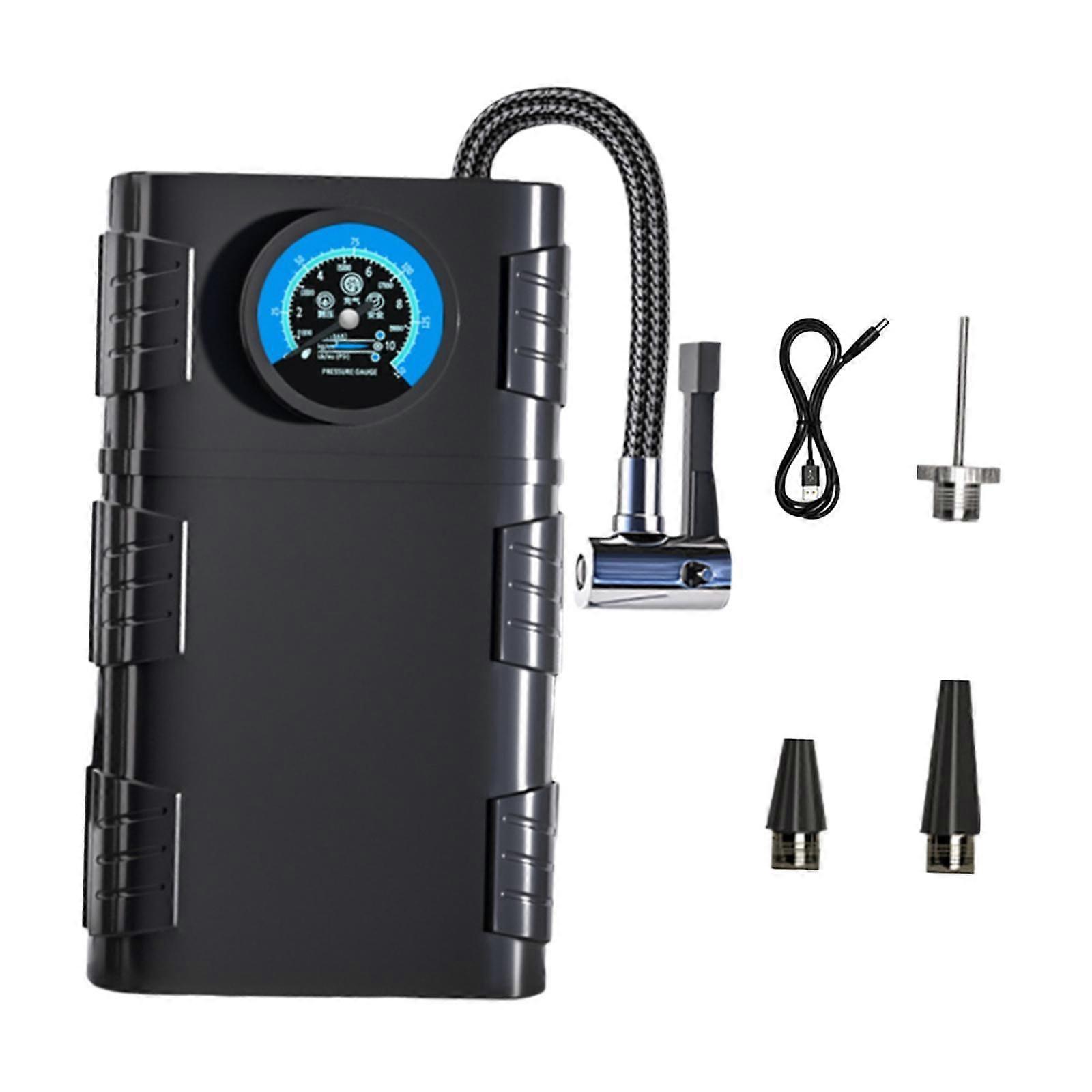 Portable Tire Inflator Rechargeable Air Compressors for Ball Motorcycle Mechanical Pointer