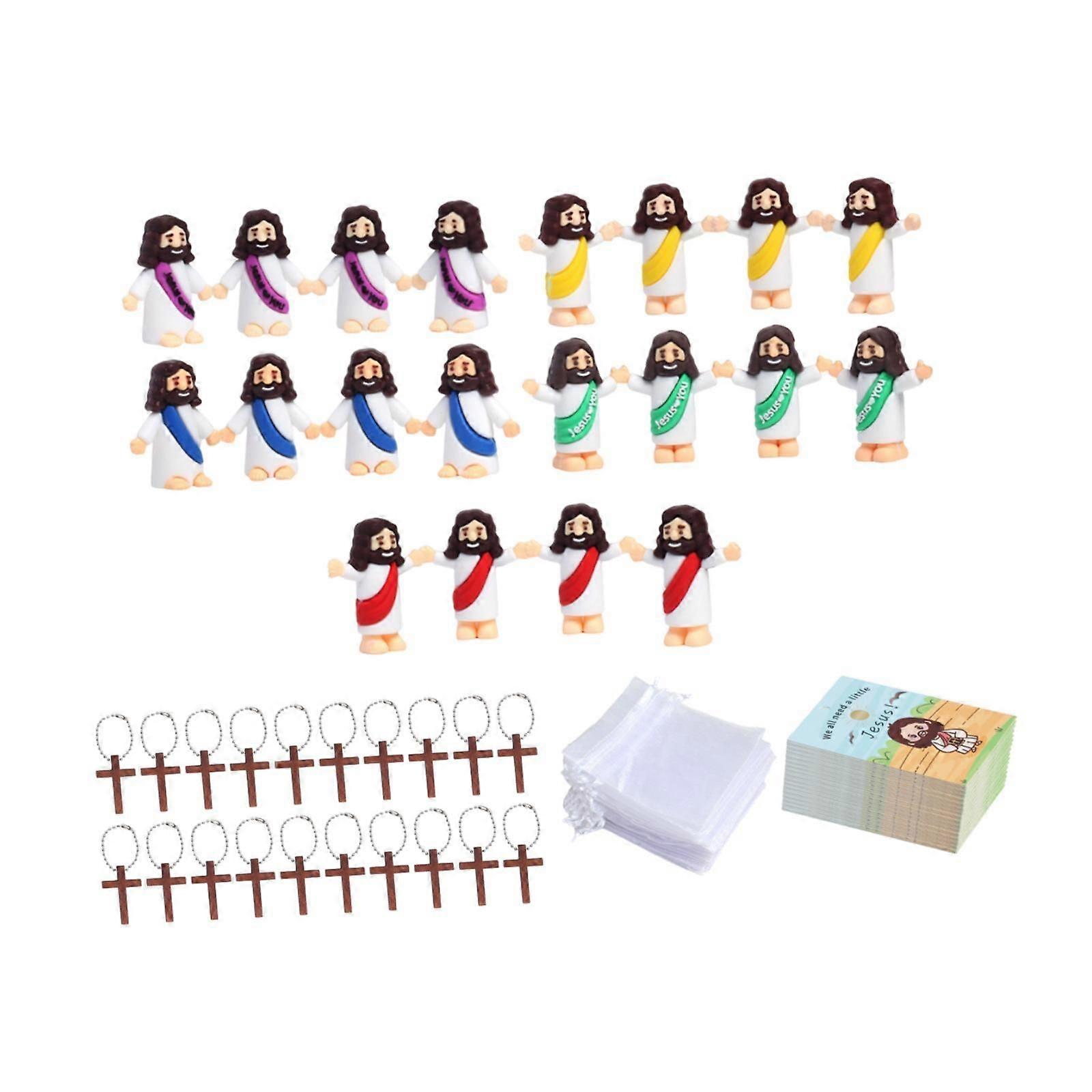 Little Jesus Figures Craft Jesus Figures in Bulk for Egg Stuffers Decor 20 pieces
