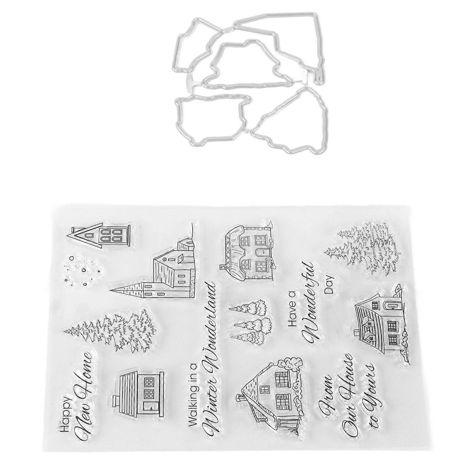 2Pcs Clear Stamps Clear Imprint Recycle Use Easily Unique Shape Various Styles DIY Transparent Stamps for Album Crafts