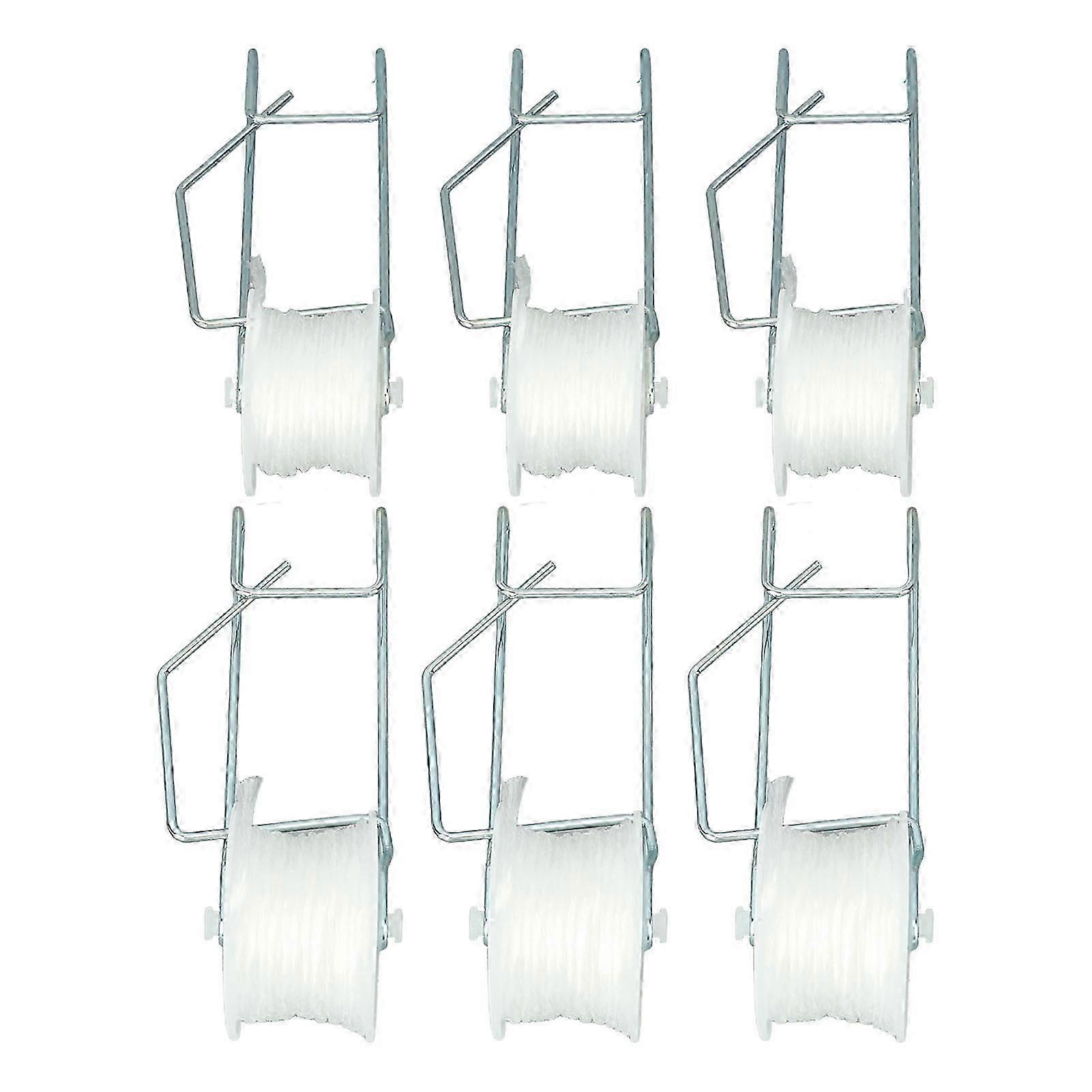 6PCS Tomato Support Hooks Greenhouse Tomato Roller Hooks Set Support Kit for Tomato Cherry 15 Meter Line
