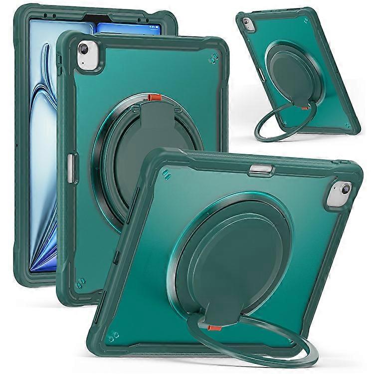 Compatible For iPad Air 13 (2024) / iPad Pro 12.9 (2022) / (2021) / (2020) / (2018) Case Rotary Kickstand PC+TPU+Silicone Tablet C