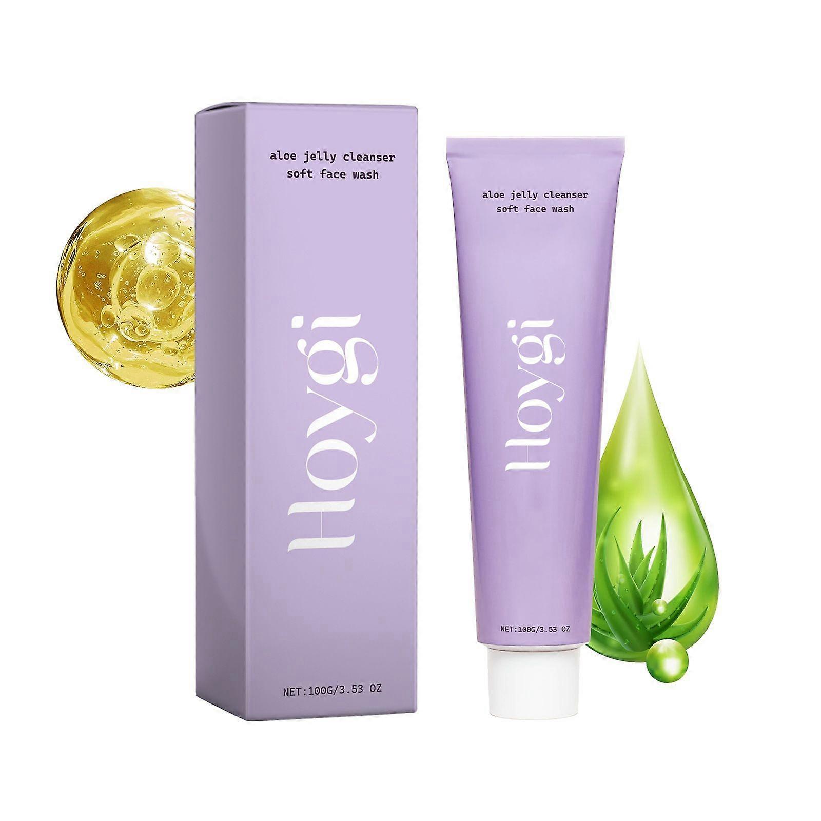 Hoygi Aloe Facial Cleanser Mild Moisturizing Hydrating Dense Foam Cleansing Moisturizing Facial Cleanser