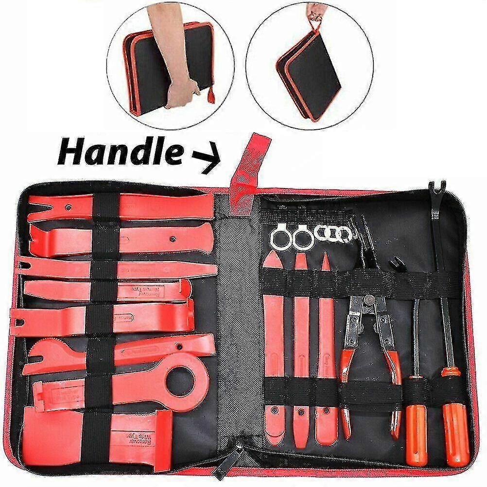 19 stuks auto trim verwijdering tool auto handgereedschap pry bar dash panel kit deur interieur