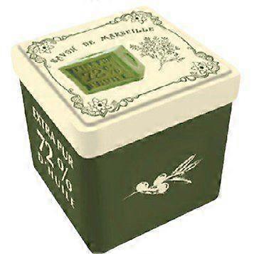 Metal soap tin square with print Savon de Marseille – Vintage stock tin – French hand soap – M
