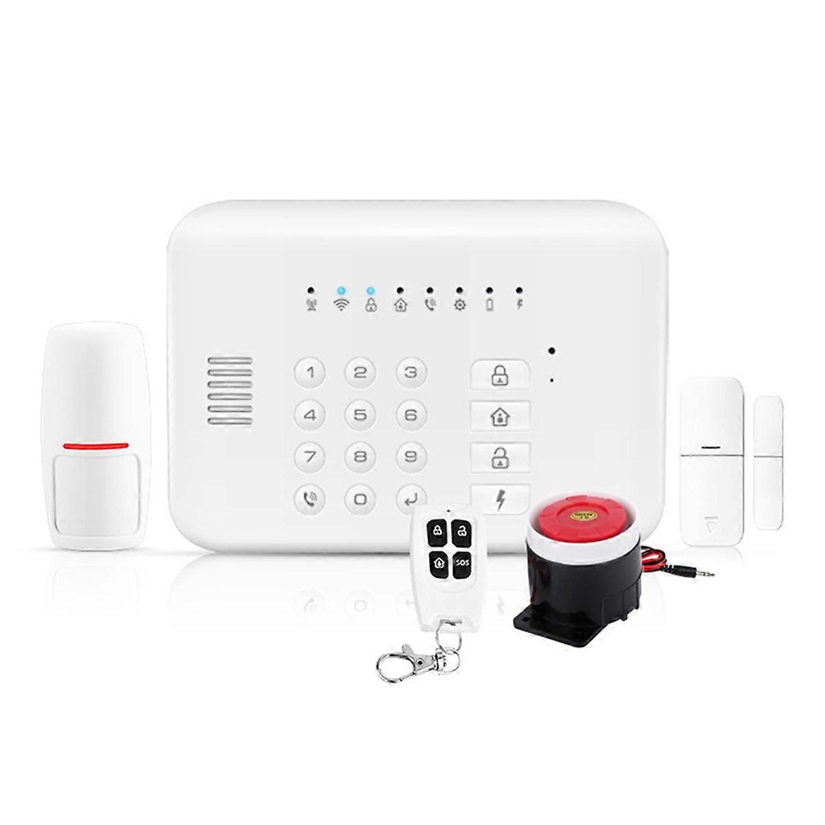 Tuya APP Remote Control WIFI+GSM Alarm System for Home Security Burglar Alarm Sensor PIR Motion Detection Door Contact