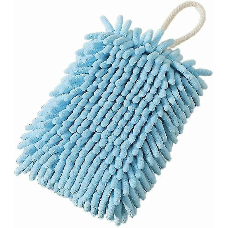 Reusable Soft Dry Super Absorbent Hanging Hand Towels for Kitchen, Blue, 4pcs