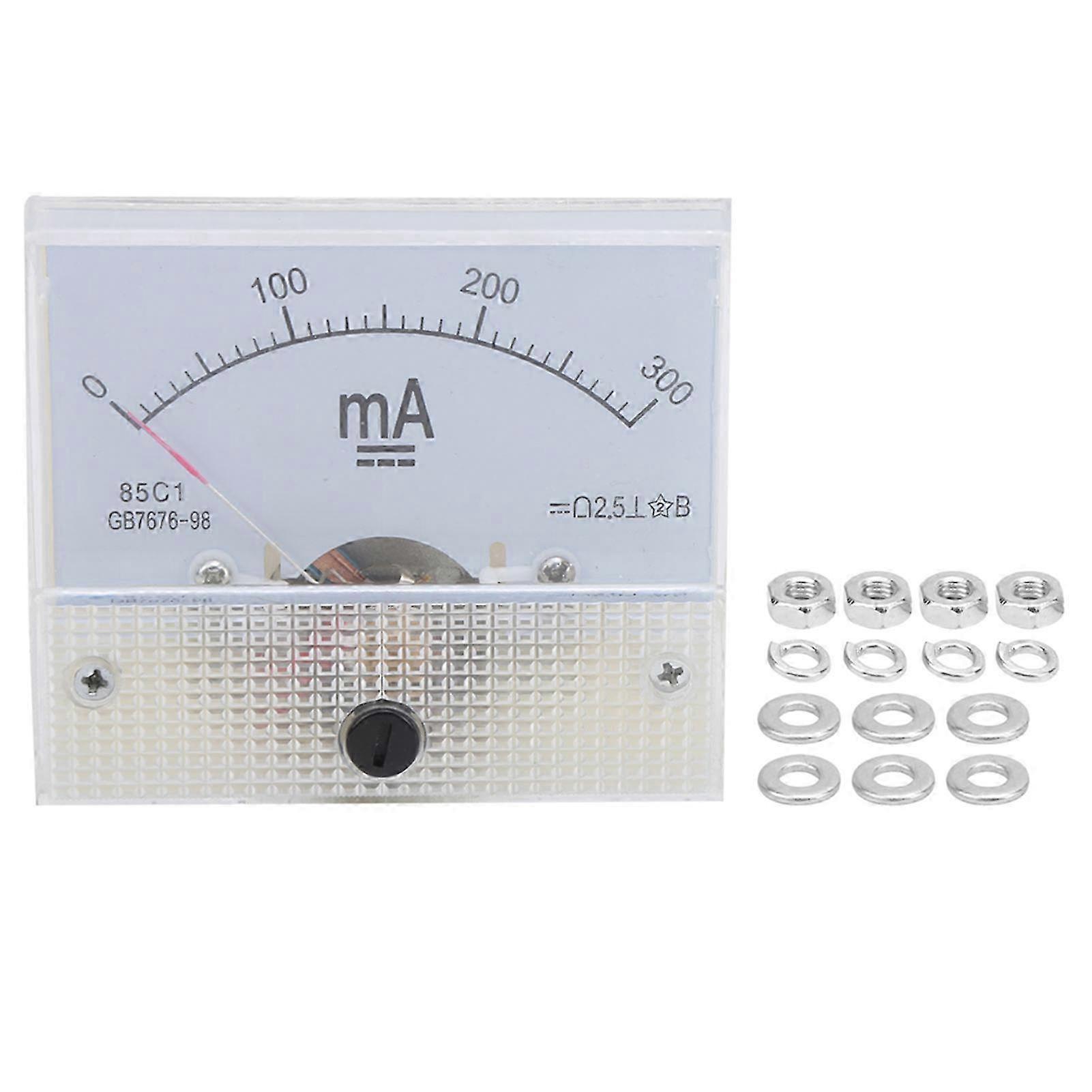 85C1 DC 0~300MA Pointer Ammeter Analog Current Panel Tester Current Measuring Meter