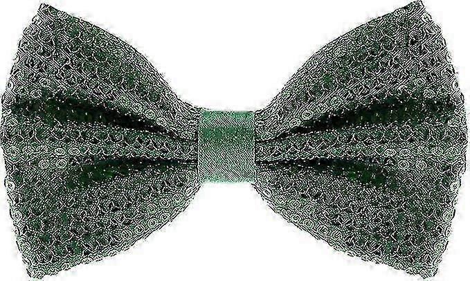 Sequin Bow Ties for Men - Pre-tied Adjustable Length Bowtie,green