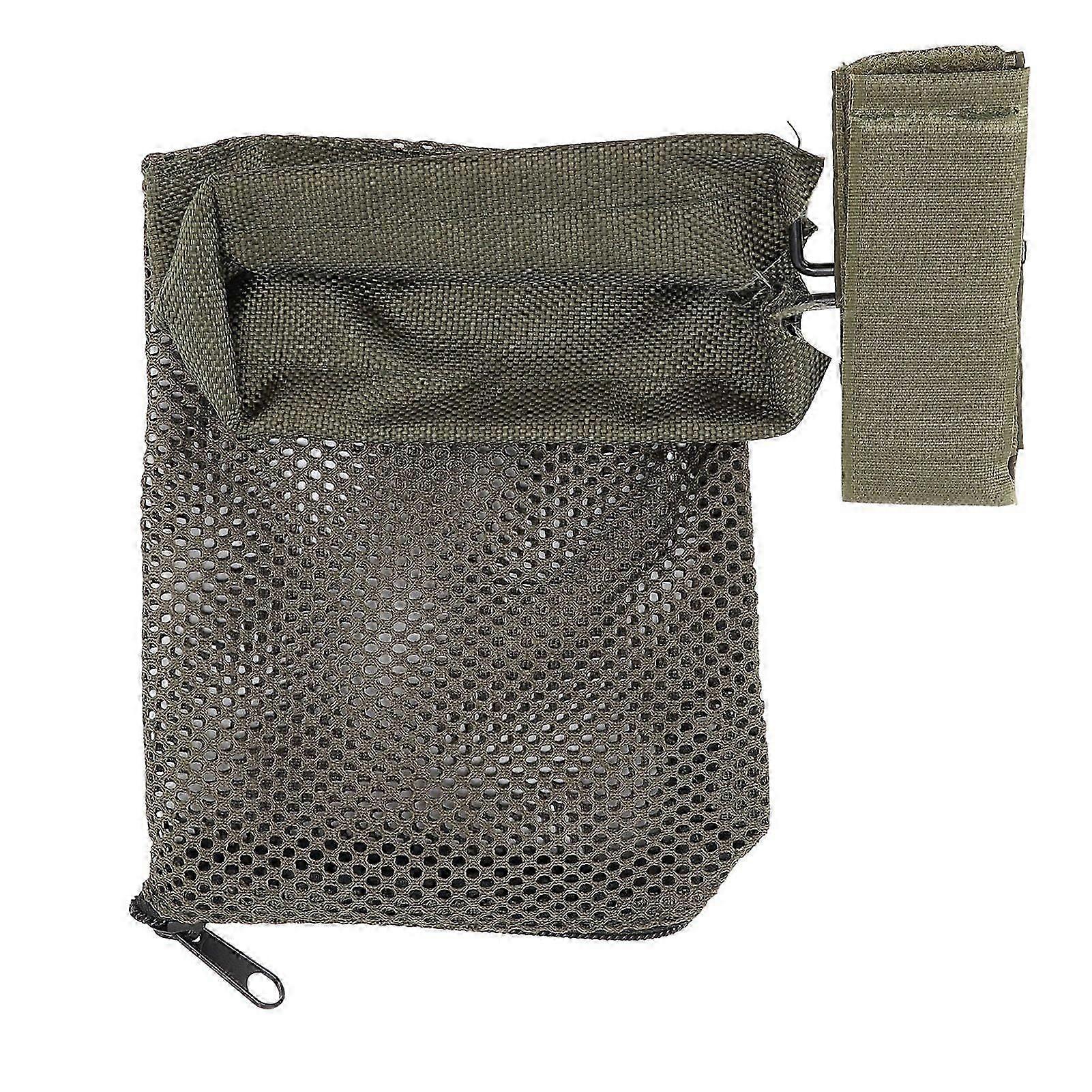 Collecteur de coquilles en laiton Nylon Mesh Brass Catcher Outdoor Shell Storage Bag Hook and Loop Type