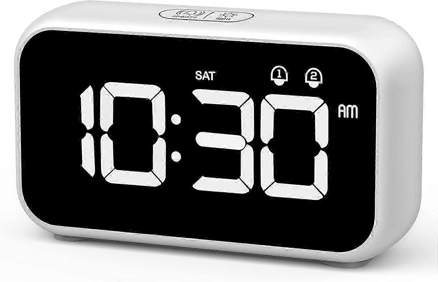 USB Rechargeable Digital Alarm Clock with Snooze and Dual Alarms featuring 12/24 Hour Format Ideal for Home and Office Use