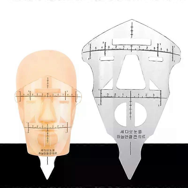 Reusable Eyebrow Stencil Makeup Micro-blading Measuring Shaper Tattoo Ruler Tool