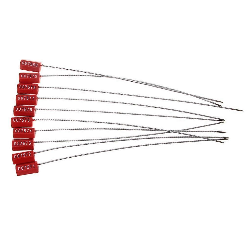 10 pcs fil métallique serrage serre-câbles joints fil d’acier étiquettes de sécurité pour portes de camion, remorques, marchandises, conteneurs multi autres