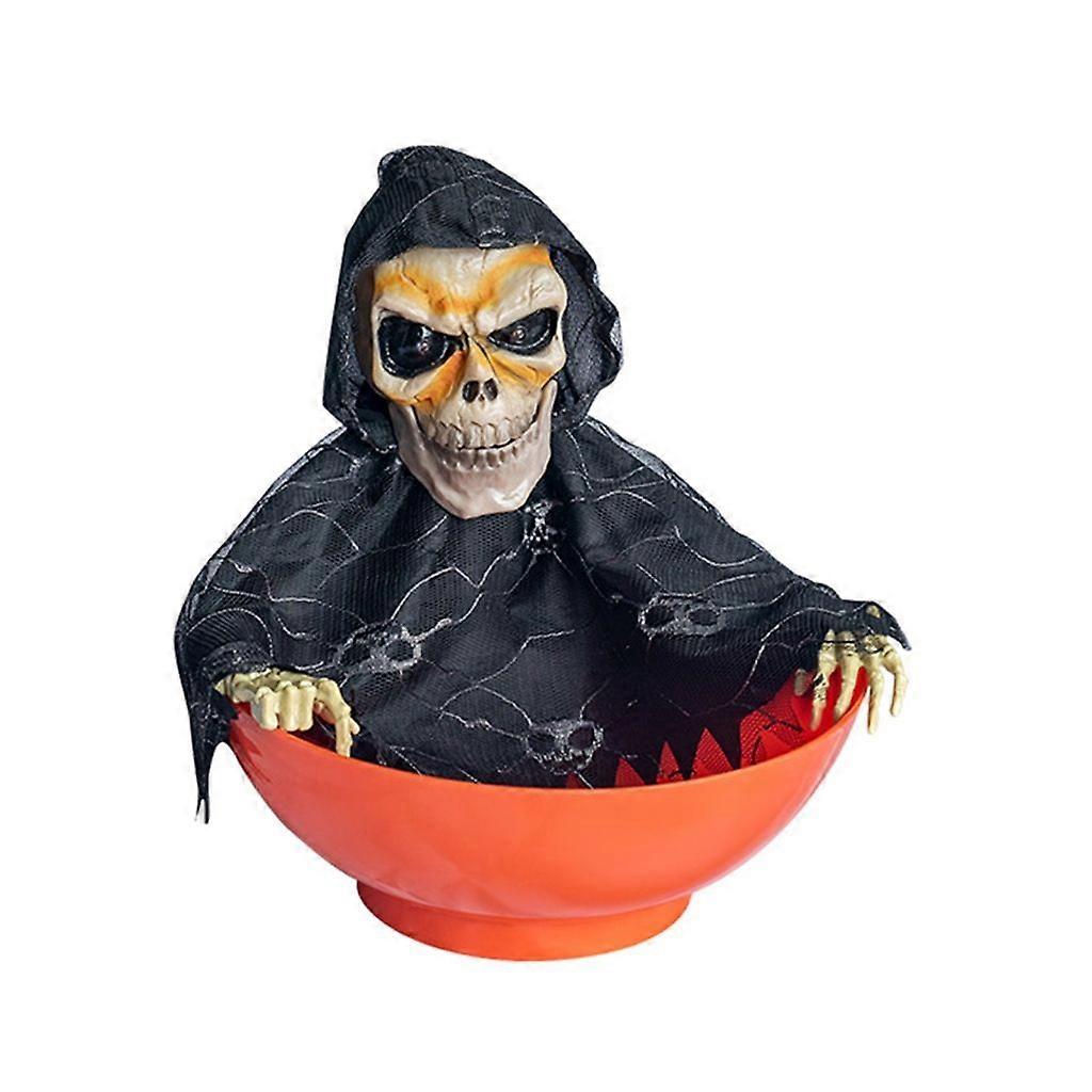Spooky Skeleton Candy Holder with Screaming Skull and MotionSensor