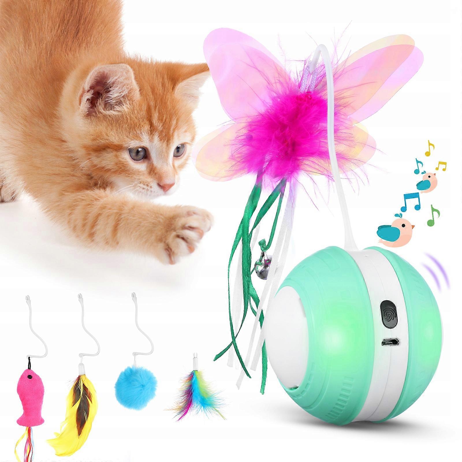 Interactive Glass Ball With Feather And Light