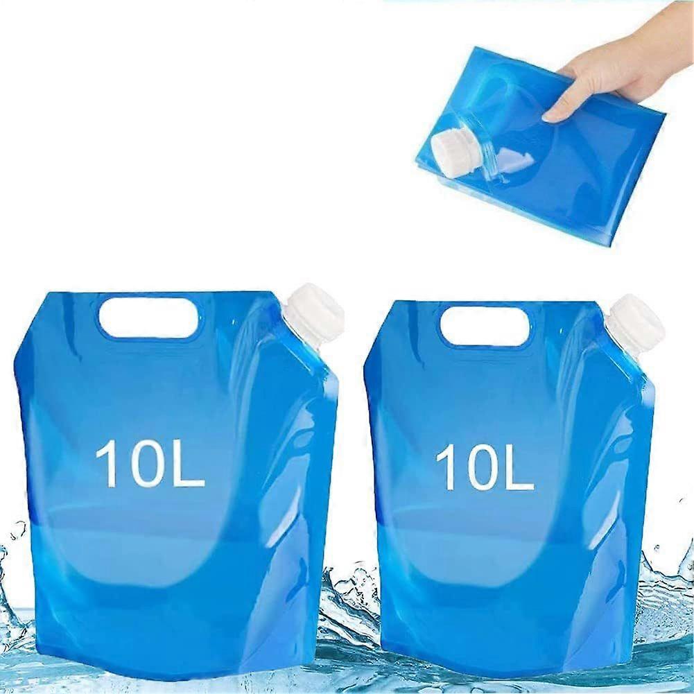 Zusammenklappbare Wassersäcke - 2PCS 10L Tragbare Wassertanks Picknick BBQ