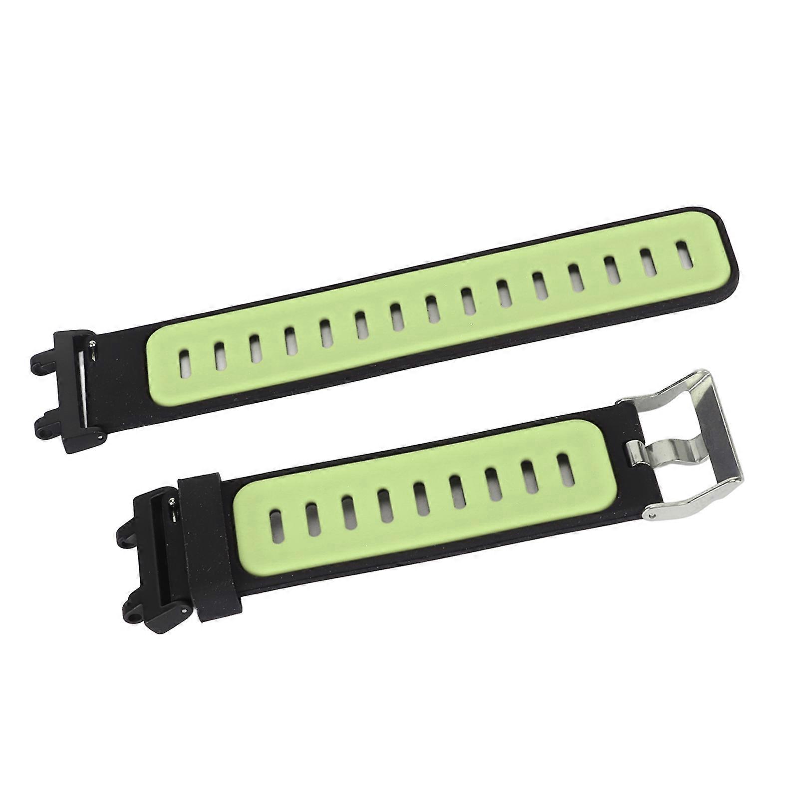 Soft Silicone Adjustable Watch Strap Band for T Rex 2 Black Green