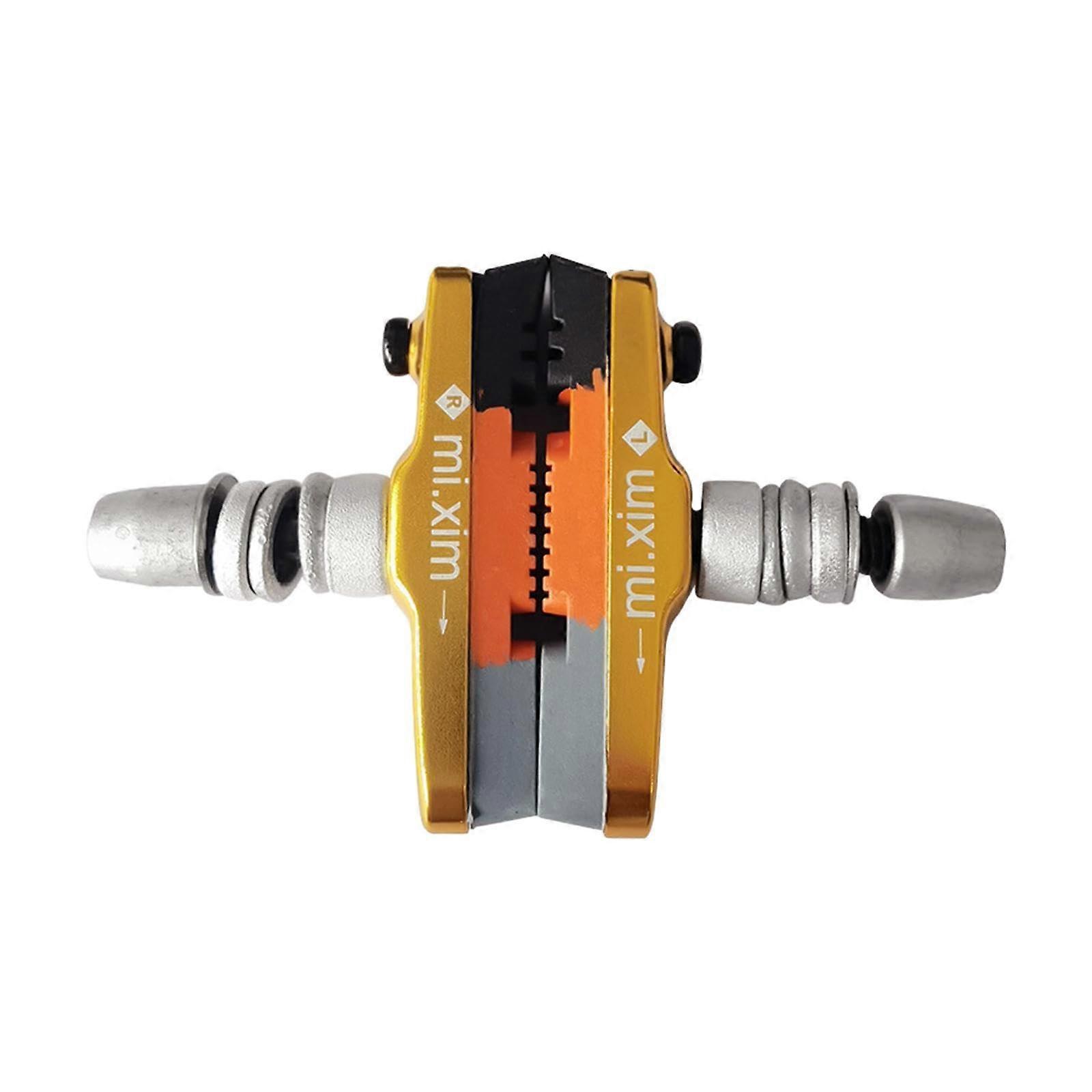 V Type Brake Pads 2 Pieces Lightweight Universal Replacement Brake Blocks for Folding Bikes Compatible with Standard Frames