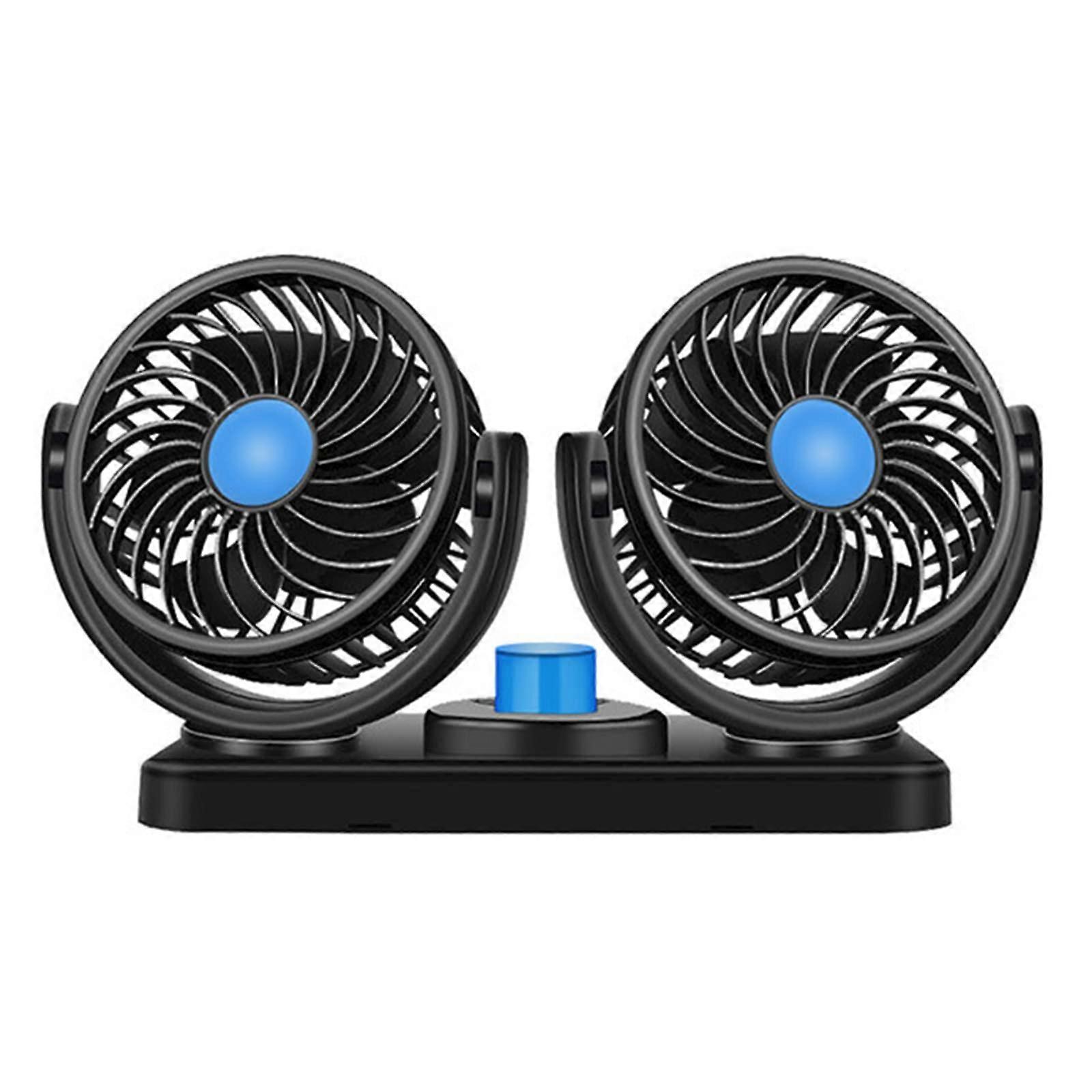 12/24V/USB Car Fan 360 Degree AllRound Adjustable Auto Air Cooling for Head Fans Quiet Small Desktop