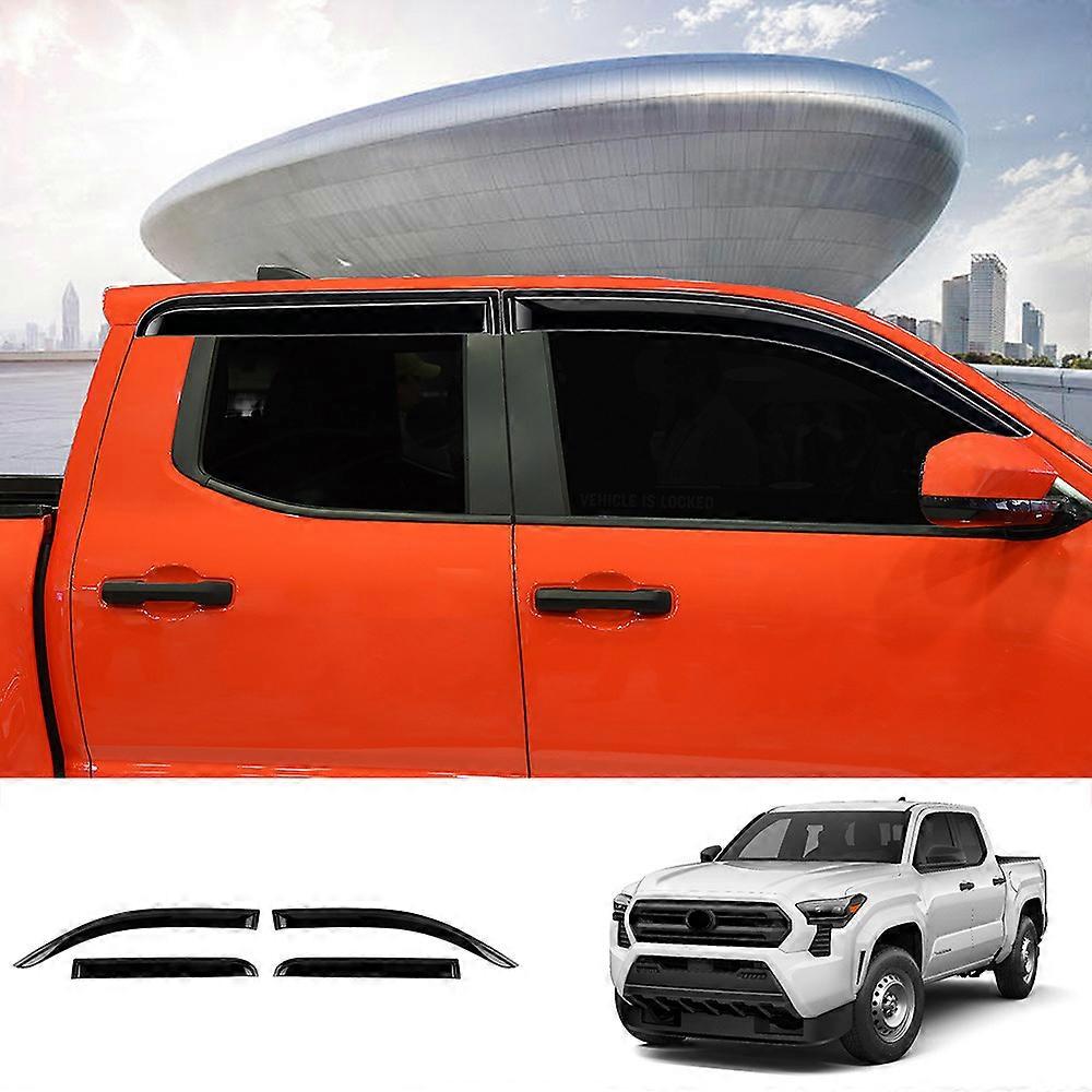 4pcs Car Window Weather Shielding Window Visors Rain Guard Deflector Anti-Scratch and Wear Resistant