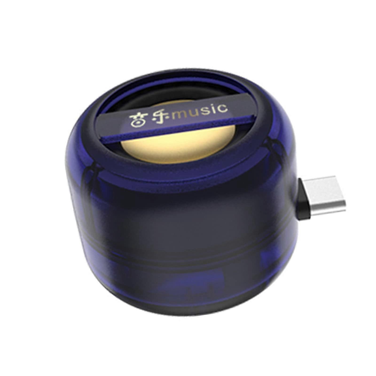 USB-C Mini Phone Speaker with Clear Bass, Rechargeable Plug and Play 250mAh, Portable and Compact Design