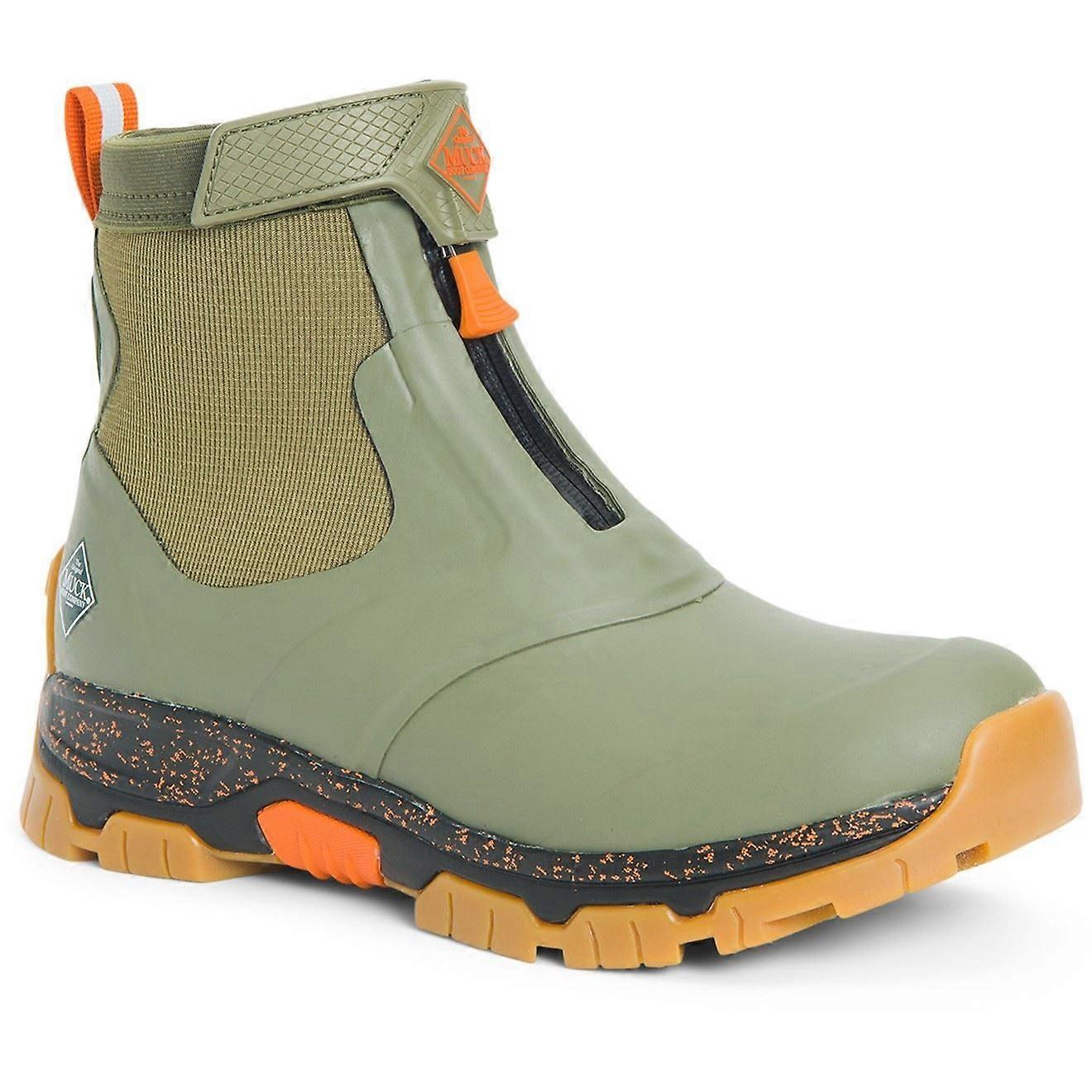 Muck Boots Apex Mid Zip Olive Rubber/Neoprene Male Textile/Weather Wellingtons-14